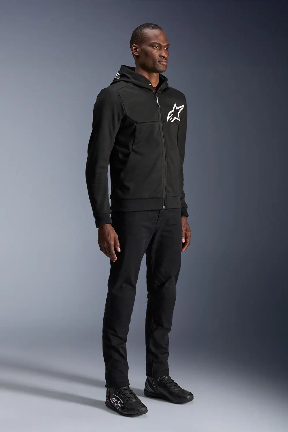 Alpinestars Chrome V2 Sport Men’s Motorcycle Armoured Hoodie Black / White