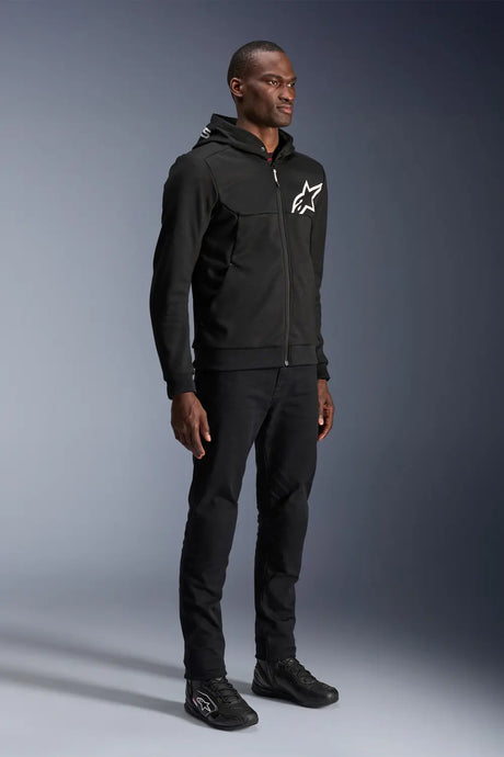 Alpinestars Chrome V2 Sport Men’s Motorcycle Armoured Hoodie Black / White