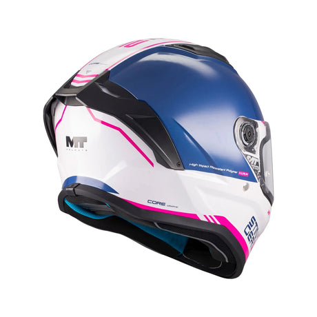 MT Stinger 2 Core Motorcycle Full Face Helmet Gls Navy White Pink