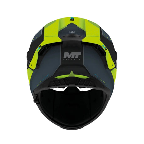 MT Thunder 4 R Wind Tunnel Motorcycle Full Face Helmet Matt Black Fluo