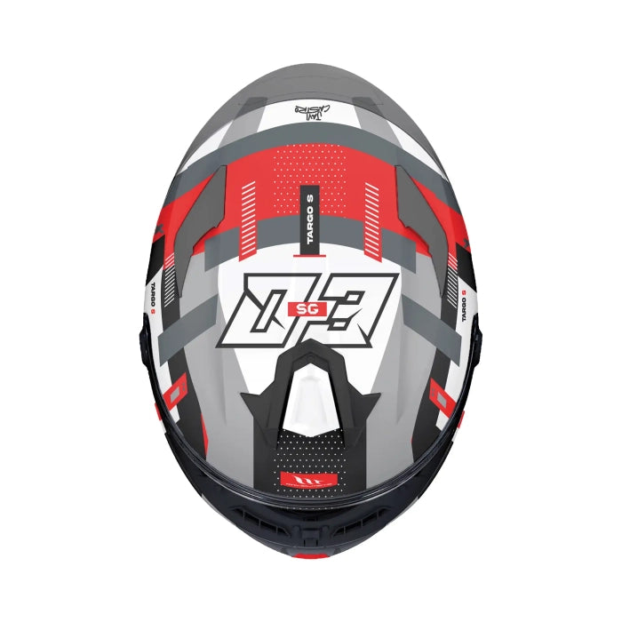 MT Targo S Sergio Garcia Motorcycle Full Face Helmet Red White