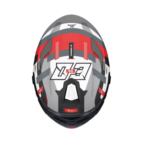 MT Targo S Sergio Garcia Motorcycle Full Face Helmet Red White