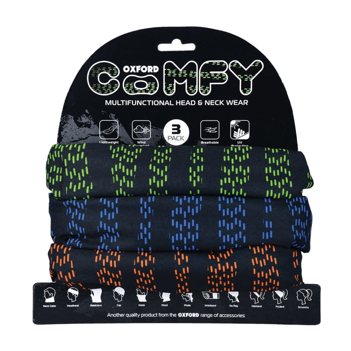 Oxford Comfy Neck Tube Base Layers Haste 3 Pack