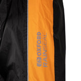 Oxford Rainseal Motorcycle Over Trousers Pants Waterproof - Orange Black