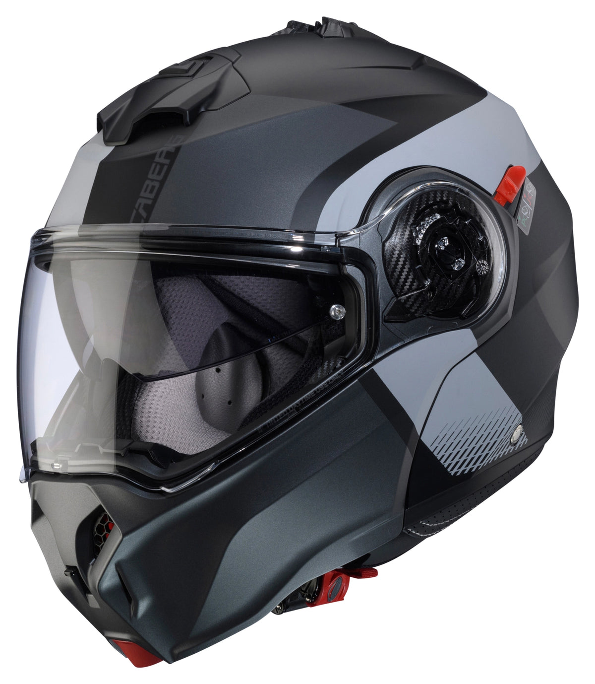 Caberg Duke Evo Indy Matt Black Gun Metal Grey Motorcycle Helmet 