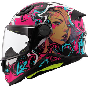 LS2 FF812 KID Cyberg Purple Cyan Junior Kids Motorcycle Helmet