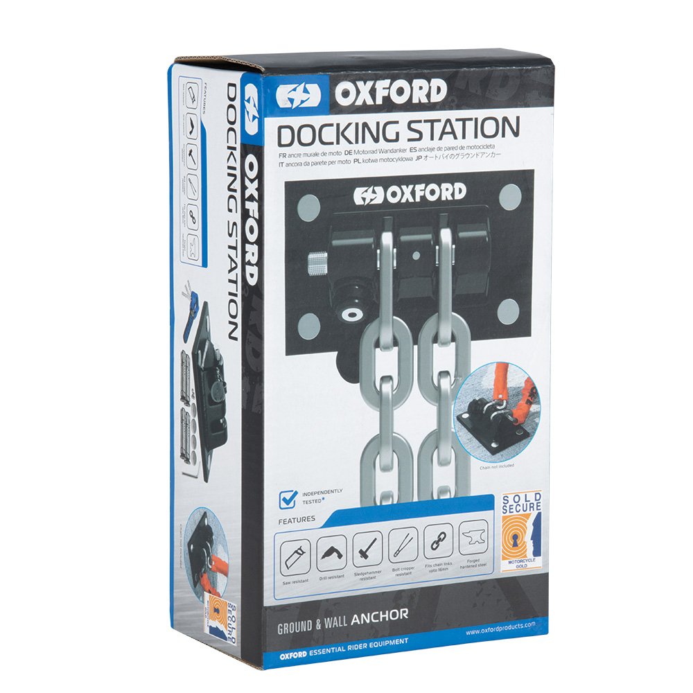 Oxford LK401 Docking Station Motorcycle Ground Wall Chain Anchor
