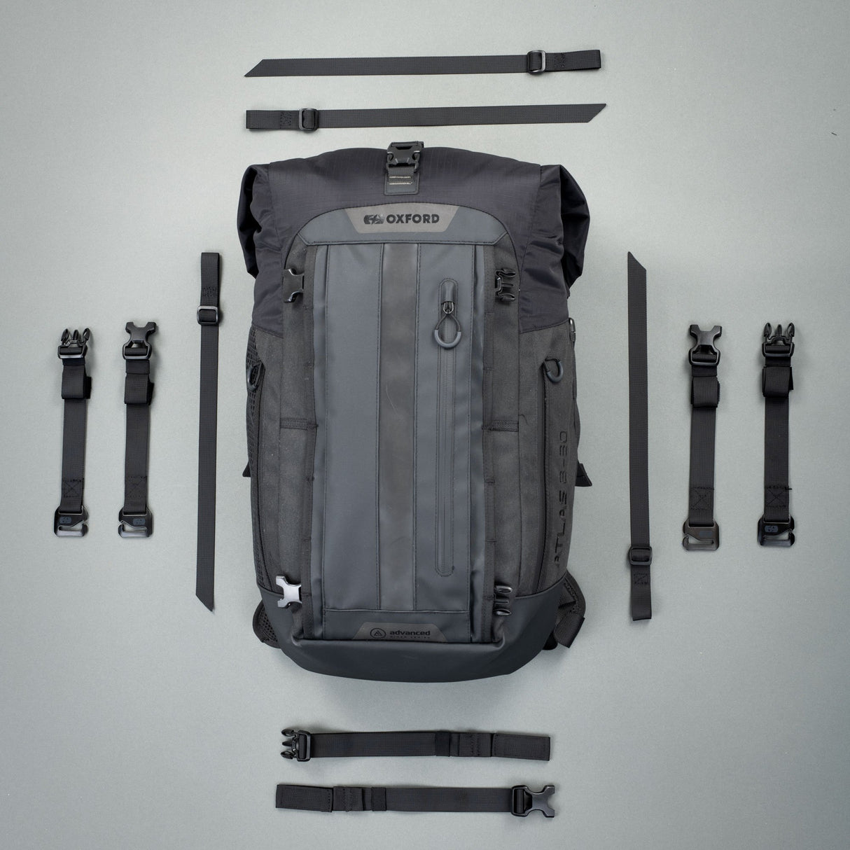 Oxford Atlas B-30 Advanced Backpack Motorcycle Motorbike Luggage 30L Charcoal/Black
