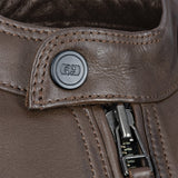 Oxford Route 73 2.0 Men's Leather Motorcycle Jacket Brown