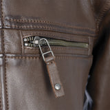 Oxford Route 73 2.0 Men's Leather Motorcycle Jacket Brown