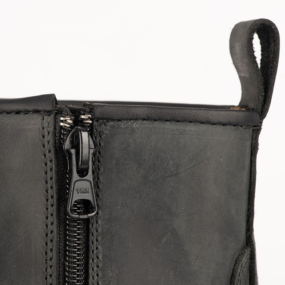 Womens Oxford Sofia Motorcycle Ankle Boots Charcoal