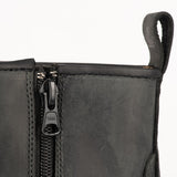 Womens Oxford Sofia Motorcycle Ankle Boots Charcoal