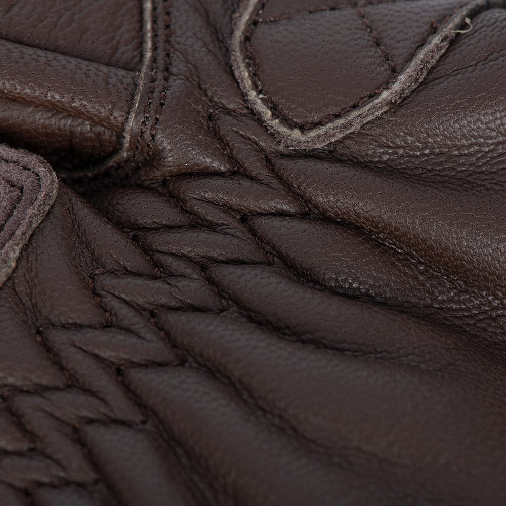 Oxford Holton 2.0 Leather Motorcycle Gloves Brown