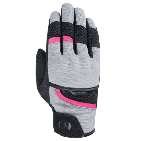 Oxford Brisbane Womens motorcycle Glove Grey/Pink/Black
