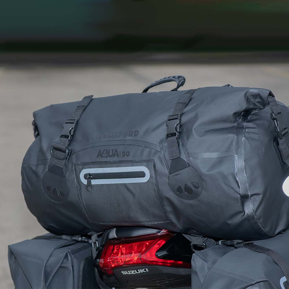 Oxford AQUA T-50 Waterproof Motorcycle Motorbike Roll Bag 50L Black