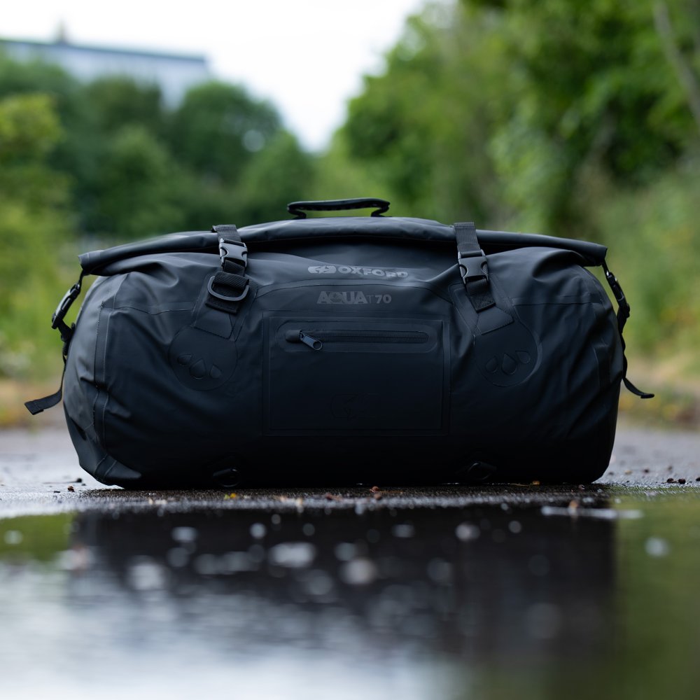 Oxford AQUA T-70 Waterproof Motorcycle Motorbike Roll Bag 70L Black