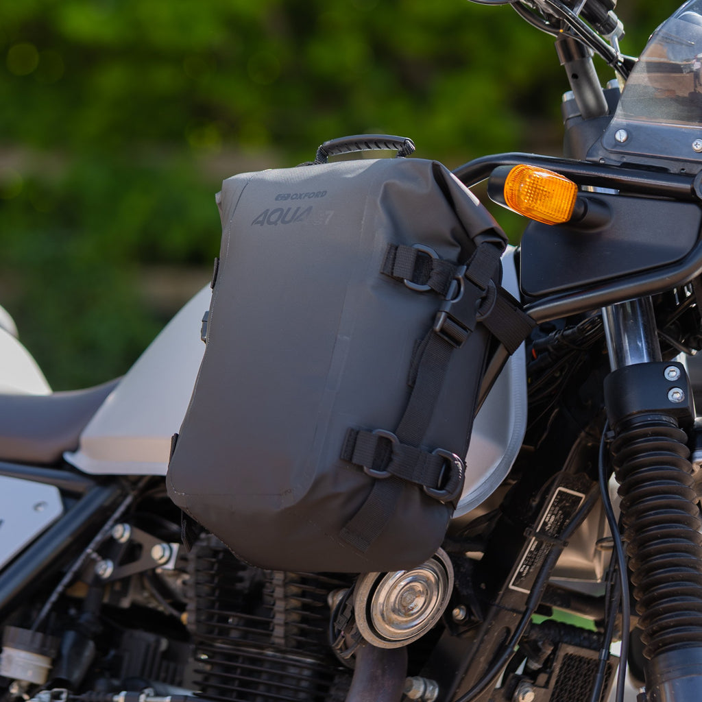 Oxford Aqua C7 Motorcycle Crash Bar Bag Motorbike Waterproof Roll Pack Oxford Accessories