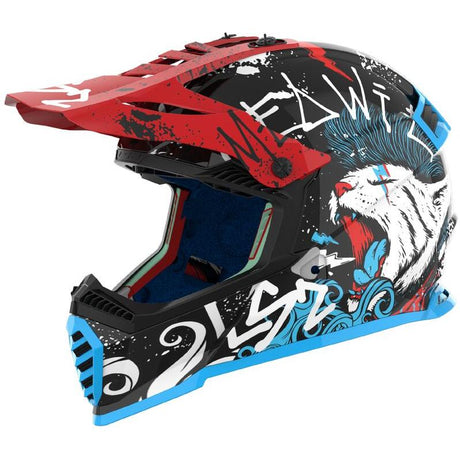 LS2 MX437 FAST EVO MINI II STARMAW Black Junior Kids Motorcycle Helmet