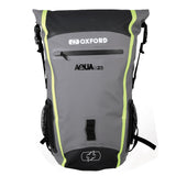 Oxford Aqua B-25 Waterproof Motorcycle Motorbike BackPack 25L Black/Grey/Fluo