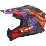 LS2 MX708 Fast II Grotesk White Purple Orange Helmet