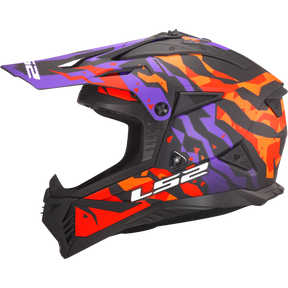 LS2 MX708 Fast II Grotesk White Purple Orange Helmet