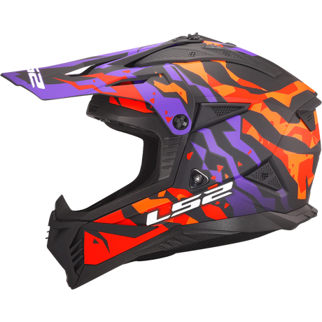 LS2 MX708 Fast II Grotesk White Purple Orange Helmet