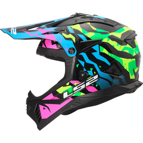 LS2 MX708 Fast II Grotesk Blue Pink Green Helmet