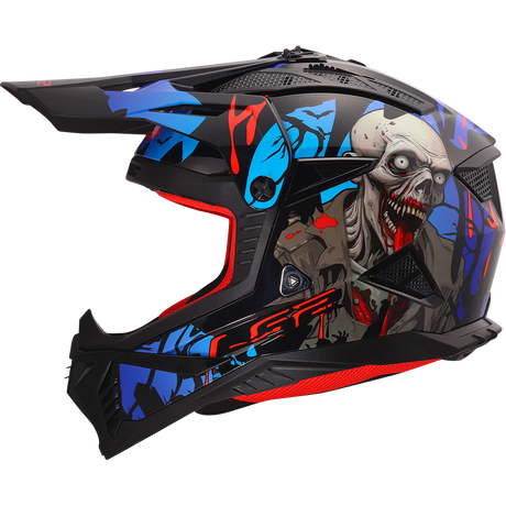 LS2 MX708 Fast II Zombie II Black Red Blue Helmet
