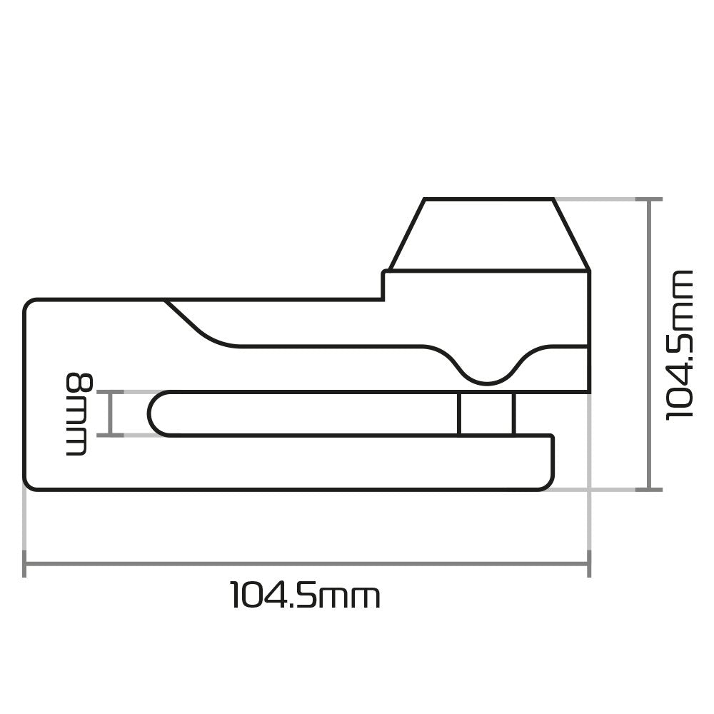 Oxford LK485 Titan Motorcycle Disc Lock 10mm Pin Black