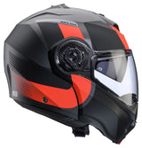 Caberg Duke Evo Indy Matt Gun Metal Fluo Red Black Motorcycle Helmet