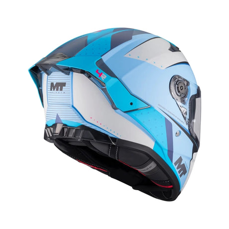 MT Thunder 4 R Wind Tunnel Motorcycle Full Face Helmet Matt Blue