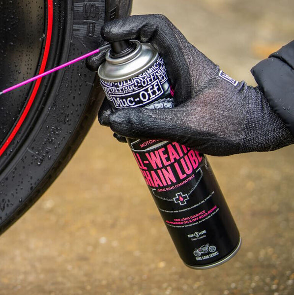 Muc-Off Motorcycle Chain Care Kit Chain Cleaner All Weather Lube Cleaning Brush