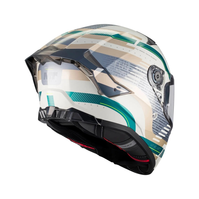 MT Thunder 4 R Relevant Motorcycle Full Face Helmet Gloss Grey Green
