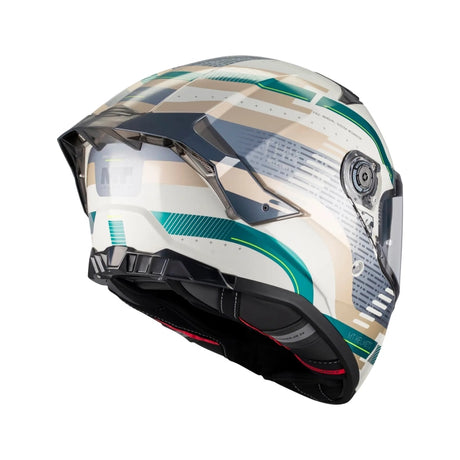 MT Thunder 4 R Relevant Motorcycle Full Face Helmet Gloss Grey Green
