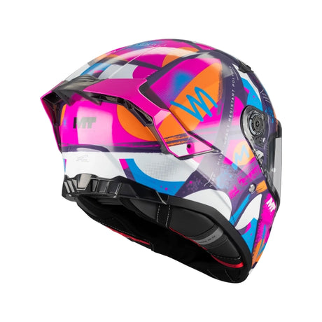 MT Thunder 4 R Pipen Motorcycle Full Face Helmet Gloss Pink White