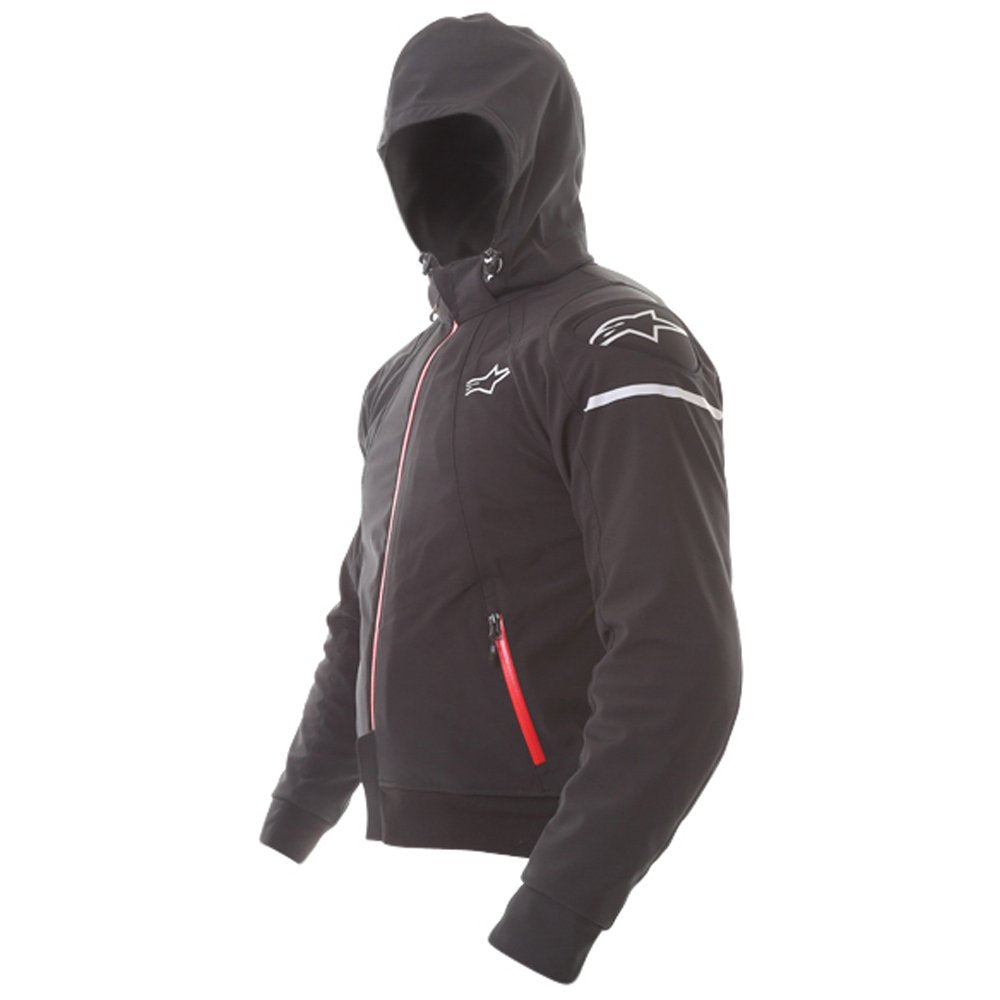Alpinestars Sektor v2 Tech Armoured Hoodie Black Bright Red Jacket