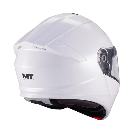 MT Genesis R SV Pure Gloss White Motorcycle Flip Front Helmet
