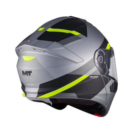 MT Genesis R SV Cheeky Matt Grey Fluo Motorcycle Flip Front Helmet