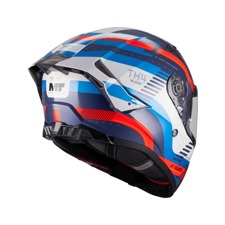 MT Thunder 4 R Relevant Motorcycle Full Face Helmet Gloss Blue Red Grey