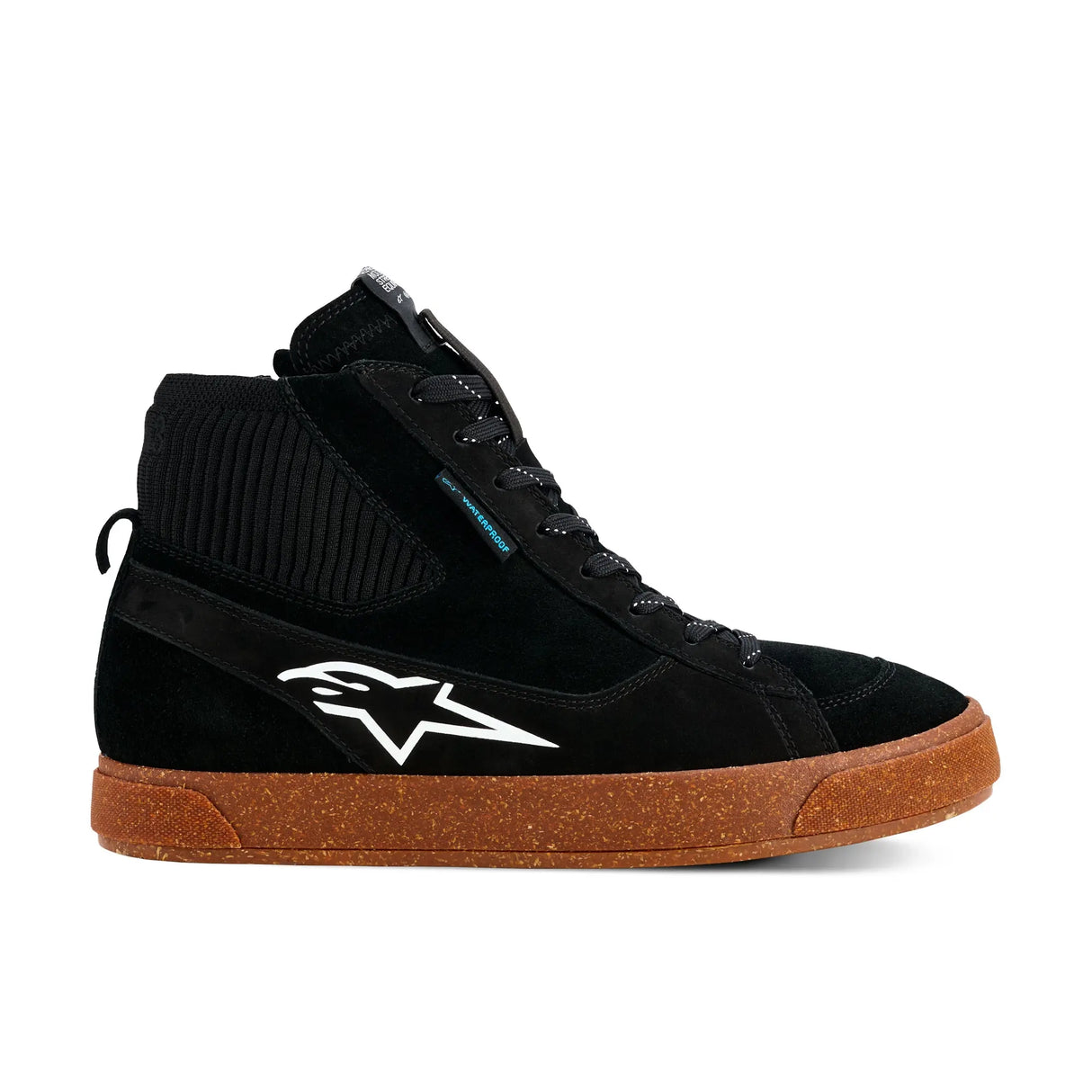 Alpinestars Stated Waterproof Men’s Motorcycle Shoes Black Gum White