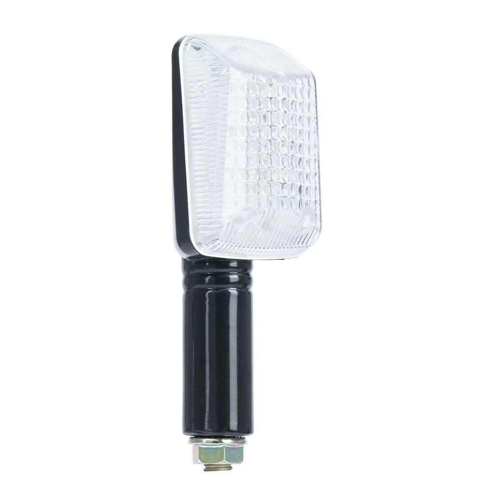 Oxford EL336 Motorcycle Rectangle Indicator Black Long Stem Clear Lens