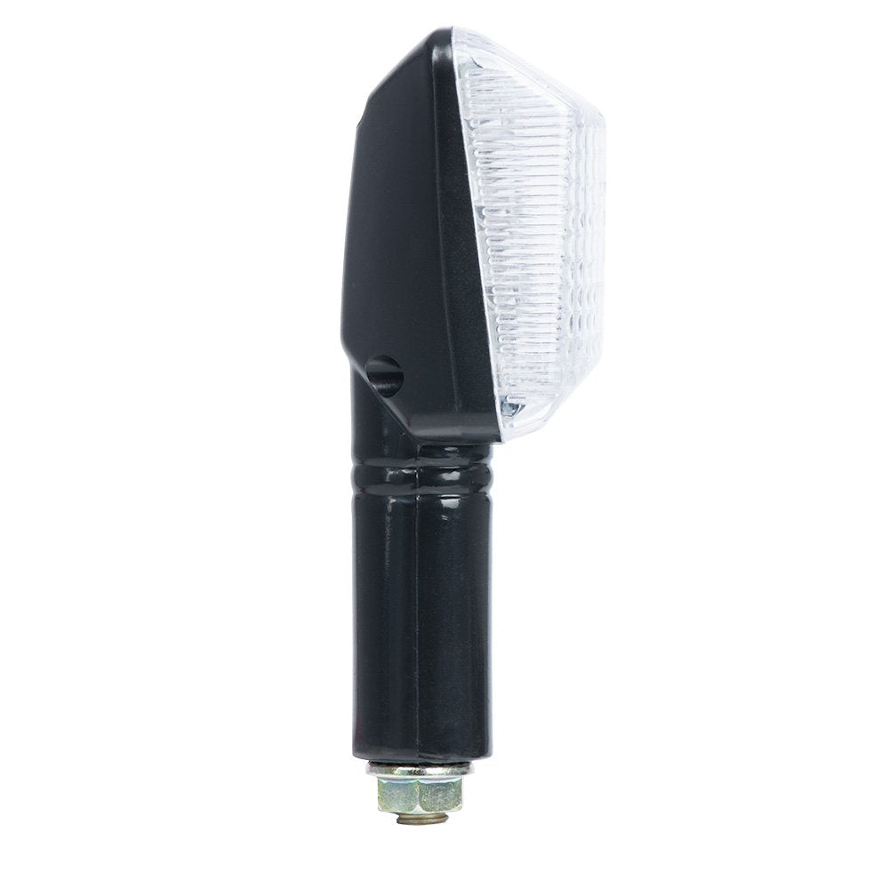 Oxford EL336 Motorcycle Rectangle Indicator Black Long Stem Clear Lens