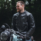 Oxford Route 73 2.0 Men's Leather Motorcycle Jacket Black