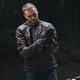 Oxford Route 73 2.0 Men's Leather Motorcycle Jacket Brown