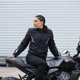 Oxford Iota 1.0 Ladies Motorcycle Jacket Tech Black/White