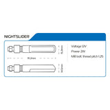 Oxford NightSlider EL360 - 3 in 1 Sequential Indicators REAR (incl. 2 resistors)