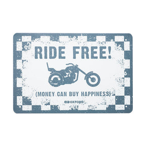 Oxford OX382 Garage Workshop Metal Sign: RIDE FREE