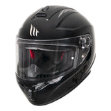 MT Draken Gloss Black Motorcycle Helmet DD Chinstrap