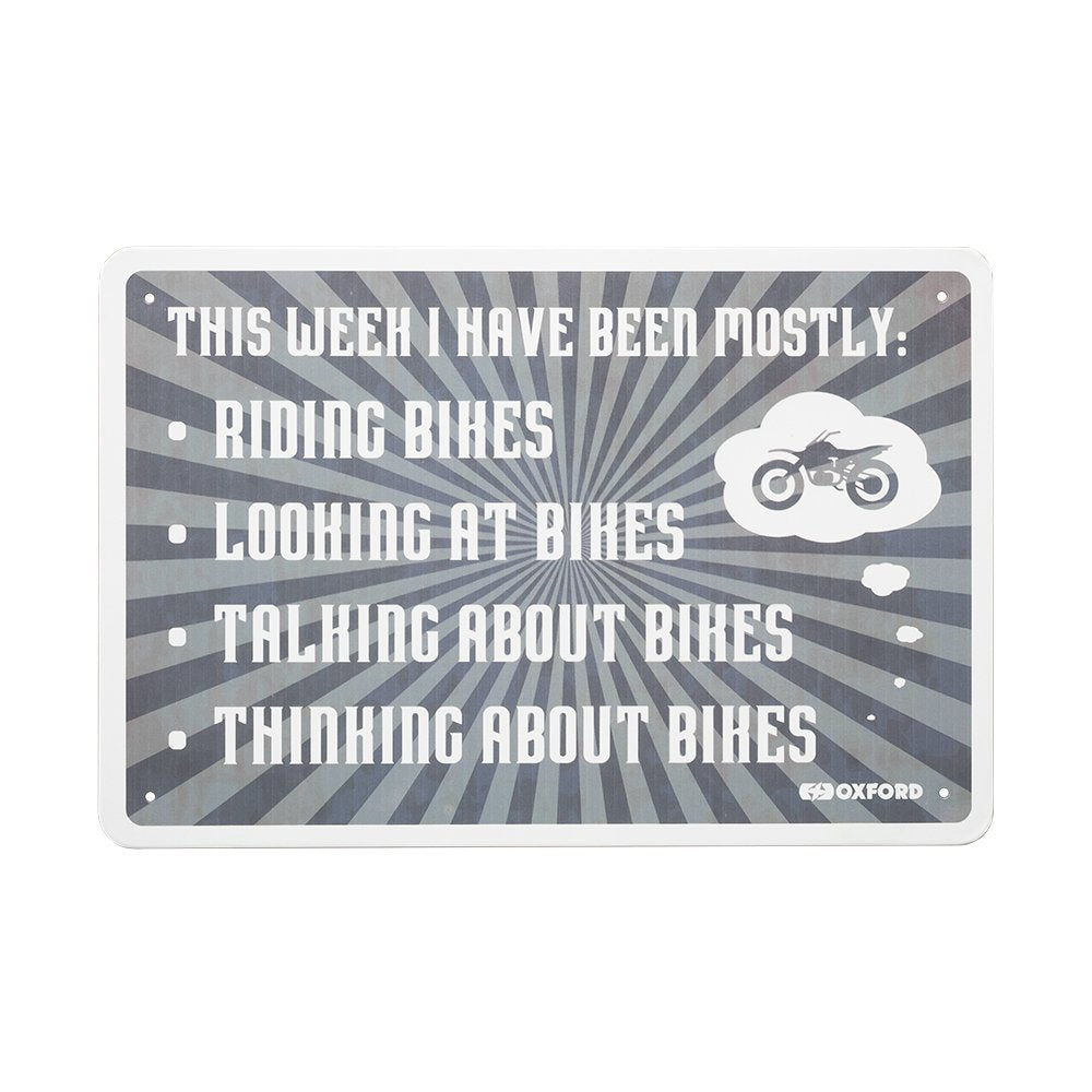 Oxford OX385 Garage Workshop Metal Sign: THIS WEEK