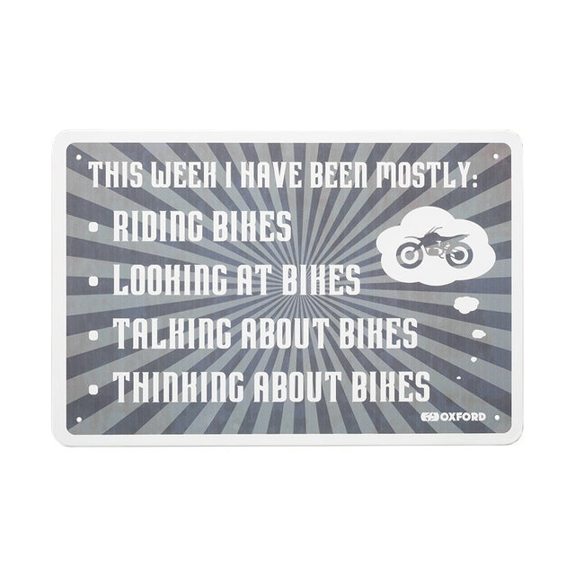 Oxford OX385 Garage Workshop Metal Sign: THIS WEEK